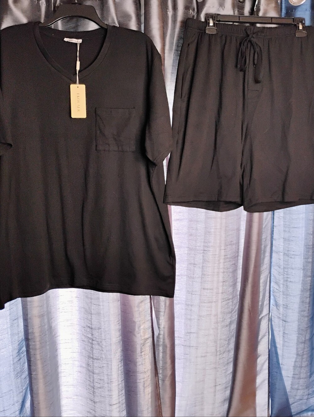 Mens black PJ set